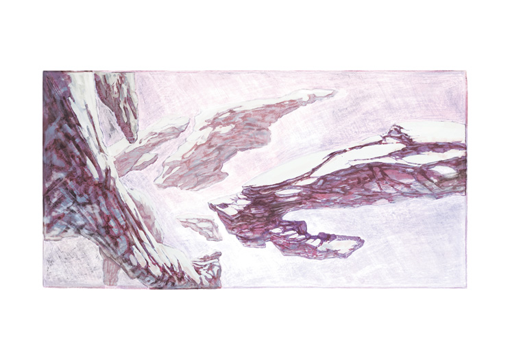 Illustration Exploding rocks