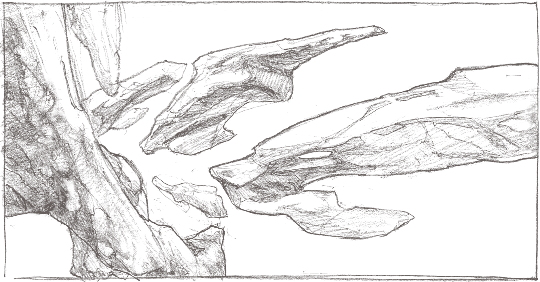 Floating rocks sketch